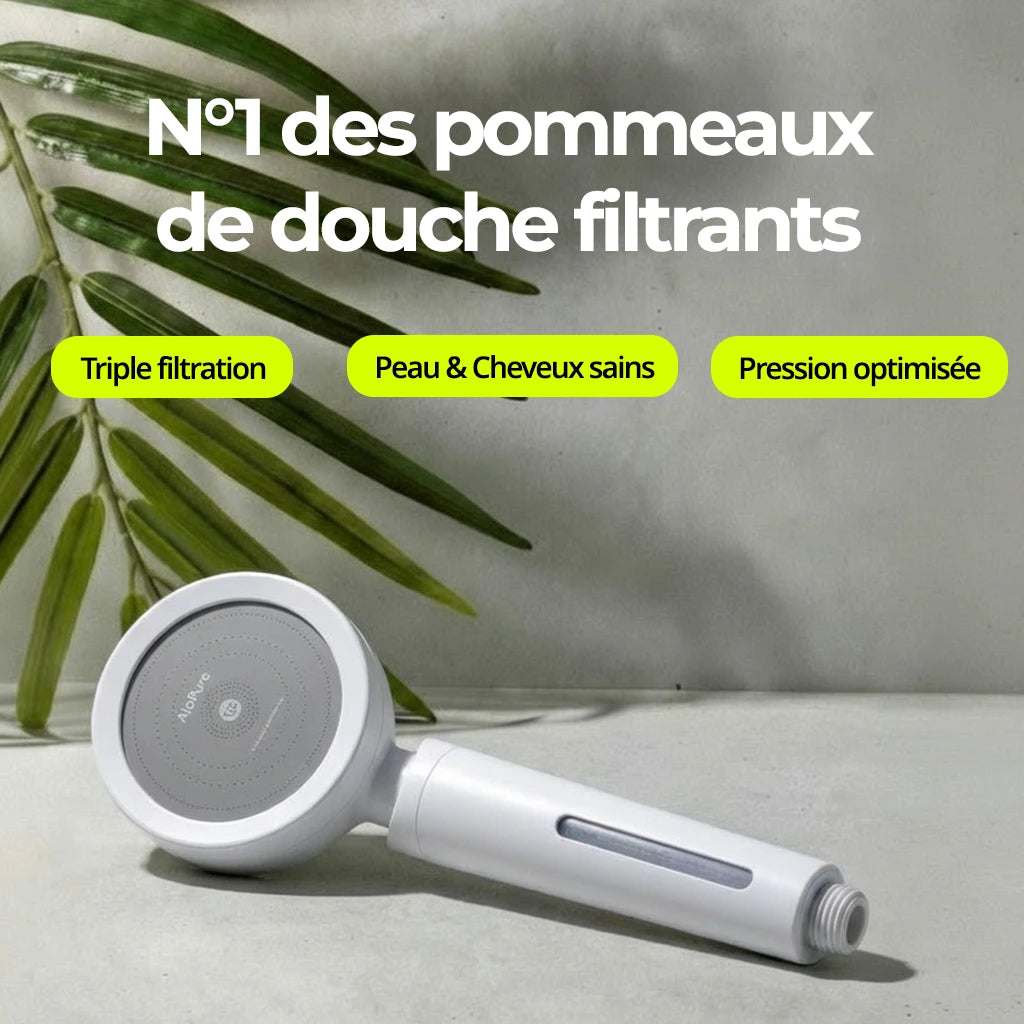 Alopure® - Pommeau de douche filtrant + 3 filtres offerts