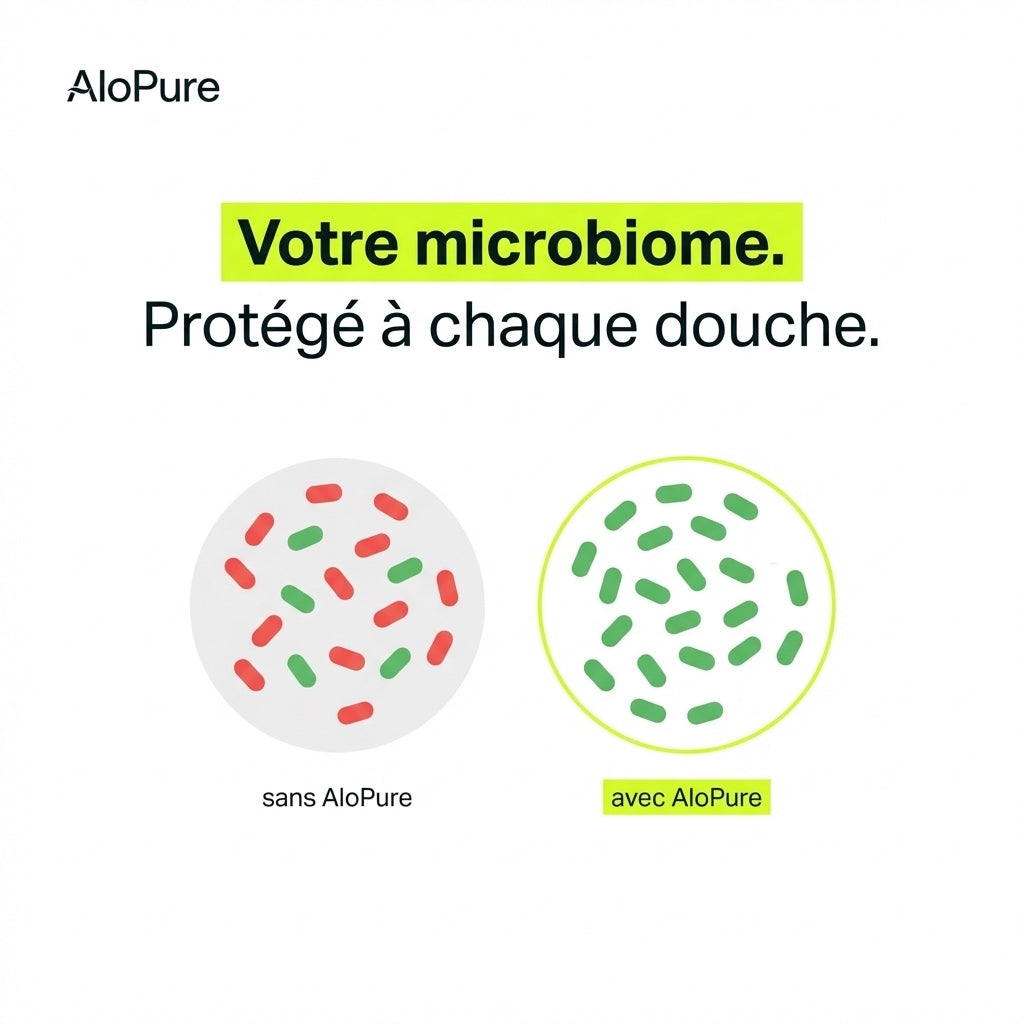 Illustration de la qualité de l'eau et de son contact avec la peau