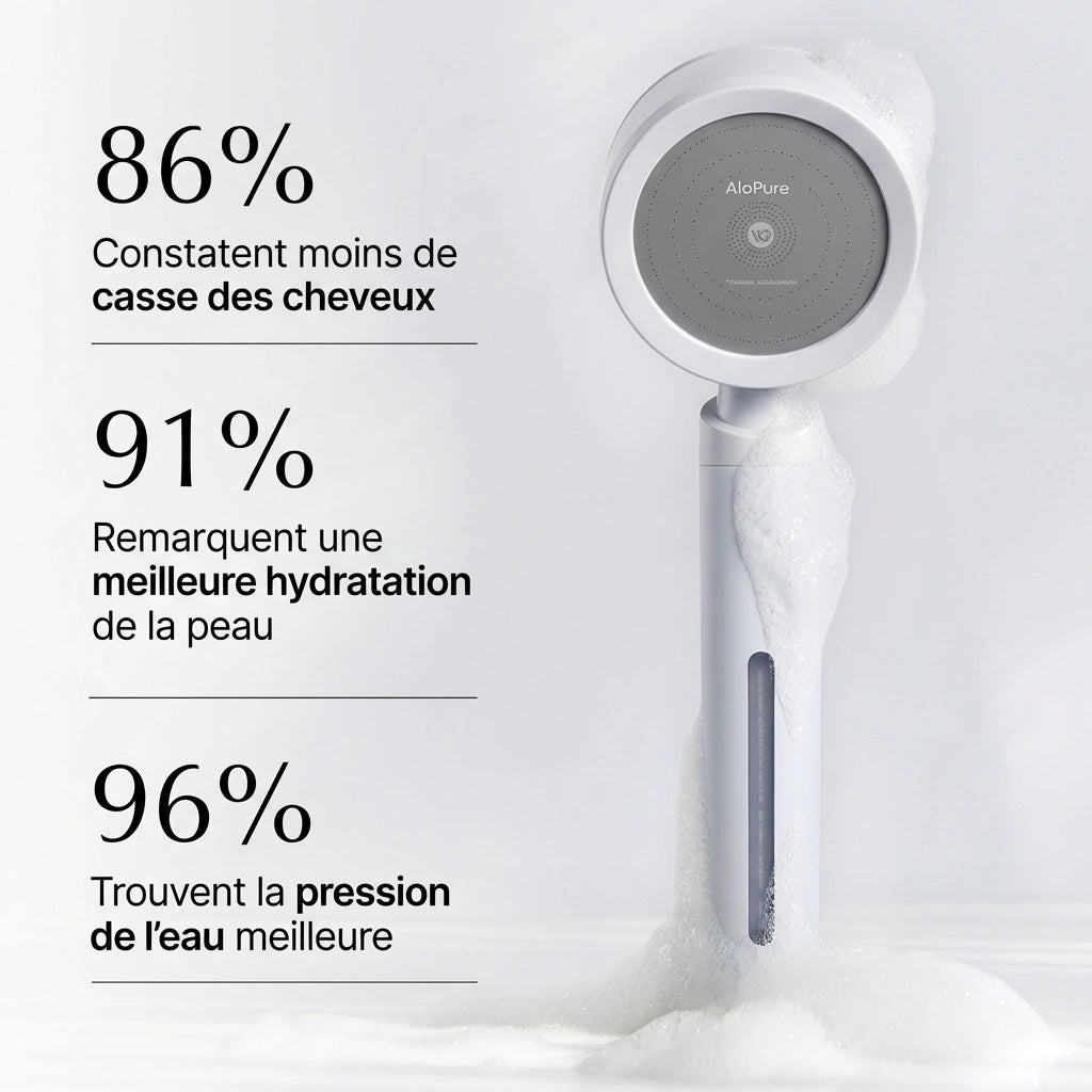 Alopure® - Pommeau de douche filtrant + 3 filtres offerts